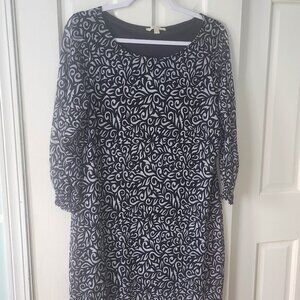 Haani Petite Dark Navy and White Dress